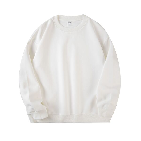 Cotton universal sweatshirt with a round collar for leisure