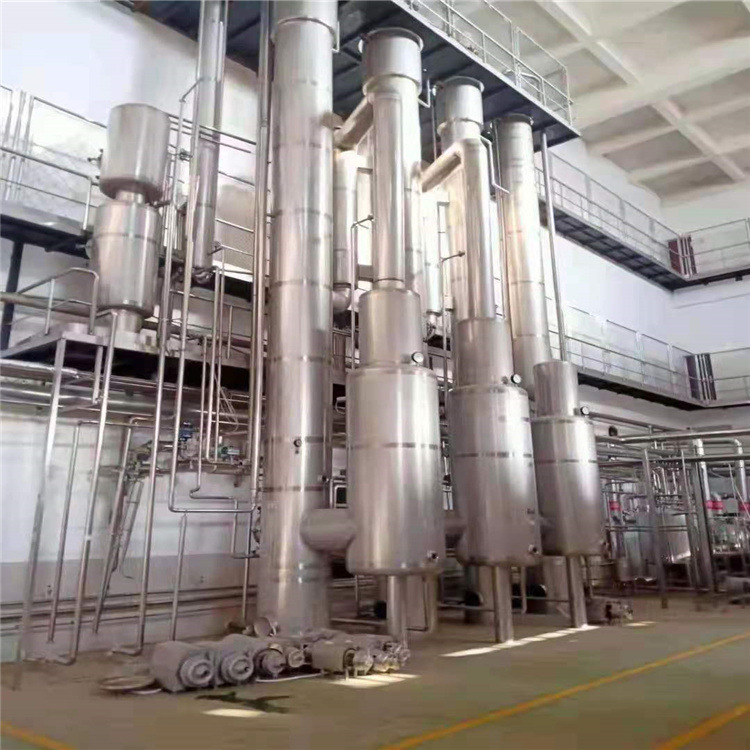 二手蒸发器 双效5吨降膜蒸发器316L单效钛材强制循环蒸发器