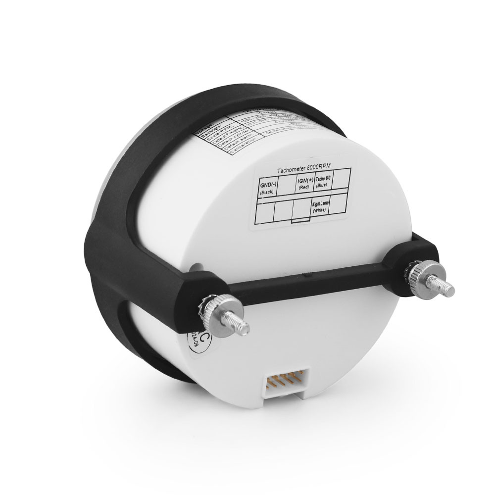 Car Modification 85mm Tachometer Gas Tachometer Gasoline Engine Car Boat 12/24V 8000Rpm