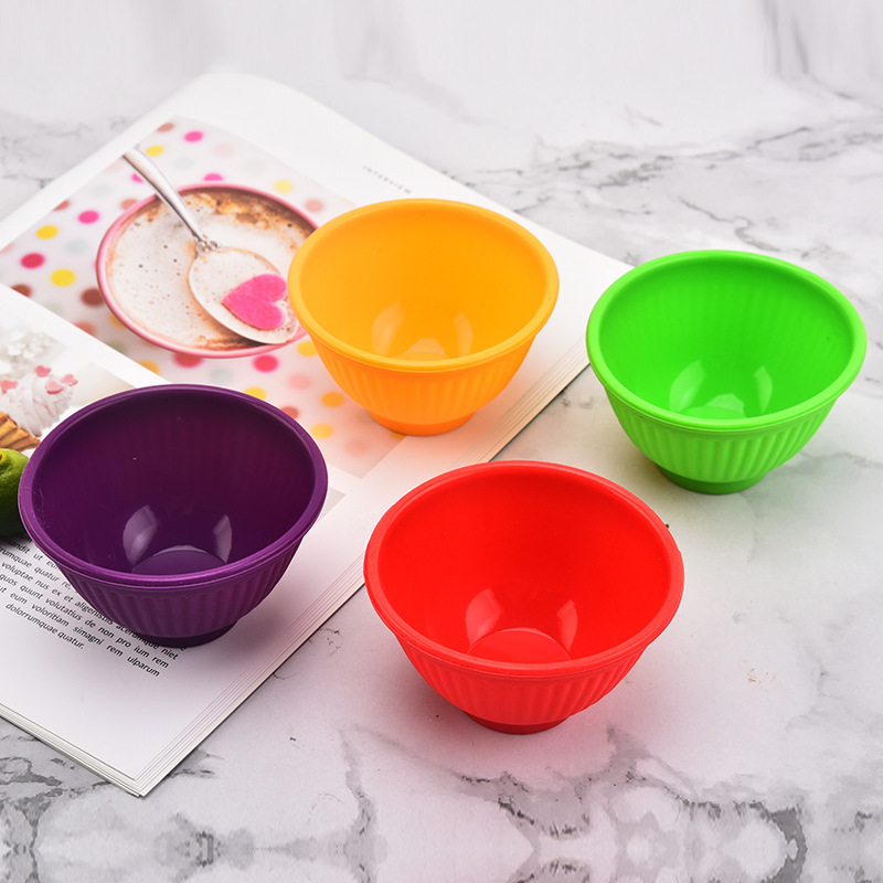 Cross-border hot selling silicone bowl baby food supplement bowl silicone bowl children's silicone spoon suit tableware high temperature resistant silicone bowl