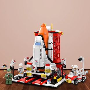 Lego, космонавт, аэрокосмические строительные кубики, конструктор, игрушка, мелкие частицы