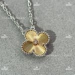 925纯银新款圣诞四叶草带钻项链女款高级感轻奢百搭小众夏日颈链