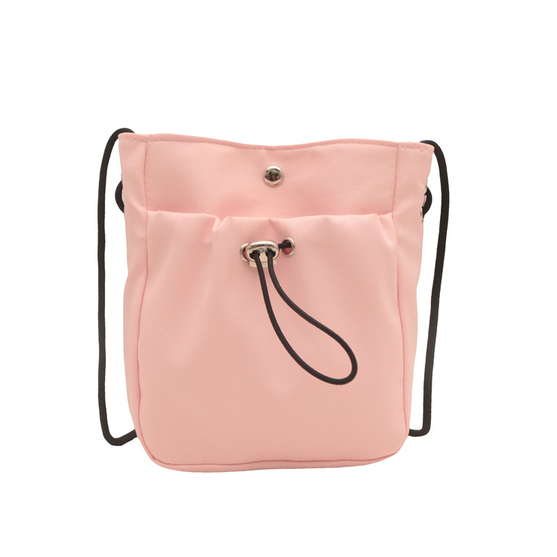 Bolsos de teléfono móvil de viento minimalistas para mujeres japonesas y coreanas bolsos de lona ligeros de cuerda de dibujo mini multifuncional bolsos de cambio de hombro