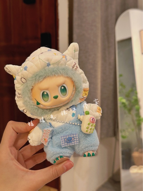 洋服のみ】17CM ラブブ人形服キーホルダー LABUBU 服 かわいいクマ パジャマ 3点セット|undefined