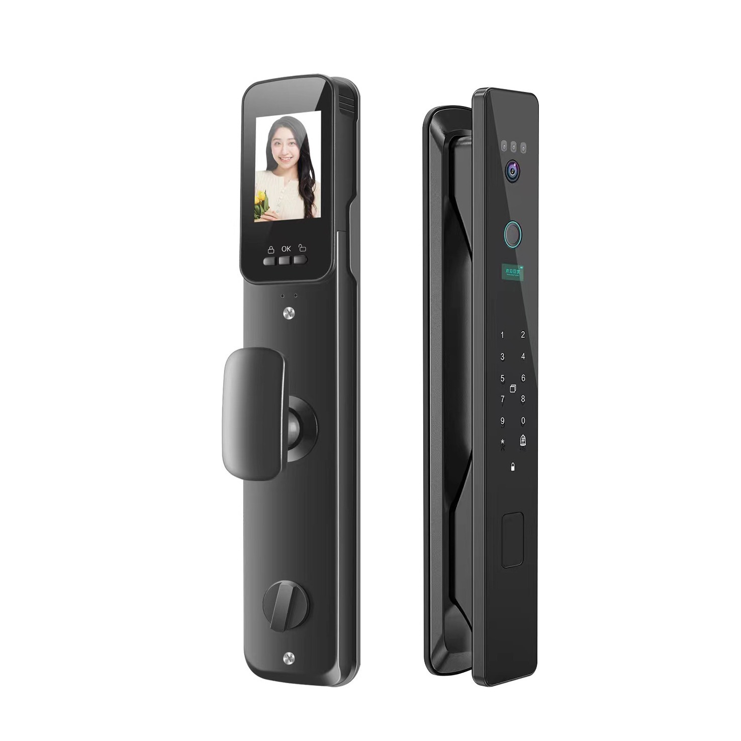 Reconocimiento facial 3D bloqueo automático de huellas dactilares bloqueo inteligente ojo de gato visual monitoreo electrónico del hogar fabricante de bloqueo de contraseña