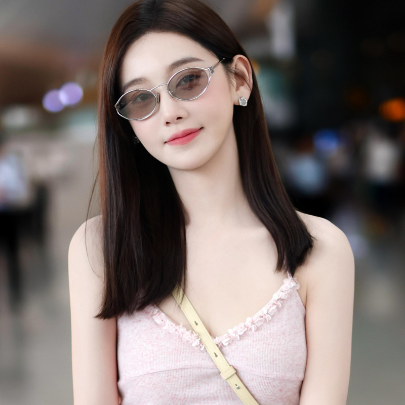 2025新款smu52y老钱风墨镜女陈都灵同款高级感太阳镜防紫外线眼镜|undefined