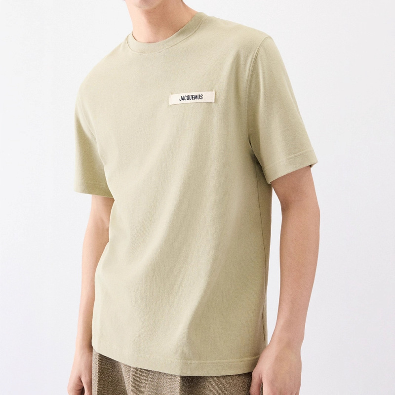 In-Stock 2025 Summer New Casual Round Neck Short-Sleeve T-Shirt Unisex Simple Fashion Jacquemus Top