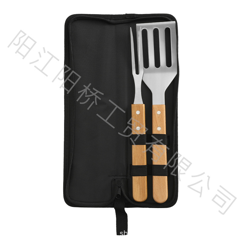 Juego de herramientas para hornear de acero inoxidable para picnic al aire libre Juego de herramientas para el hogar BBQ Juego de utensilios de cocina de combinación de tabla de cortar con cuchillo y tenedor para barbacoa