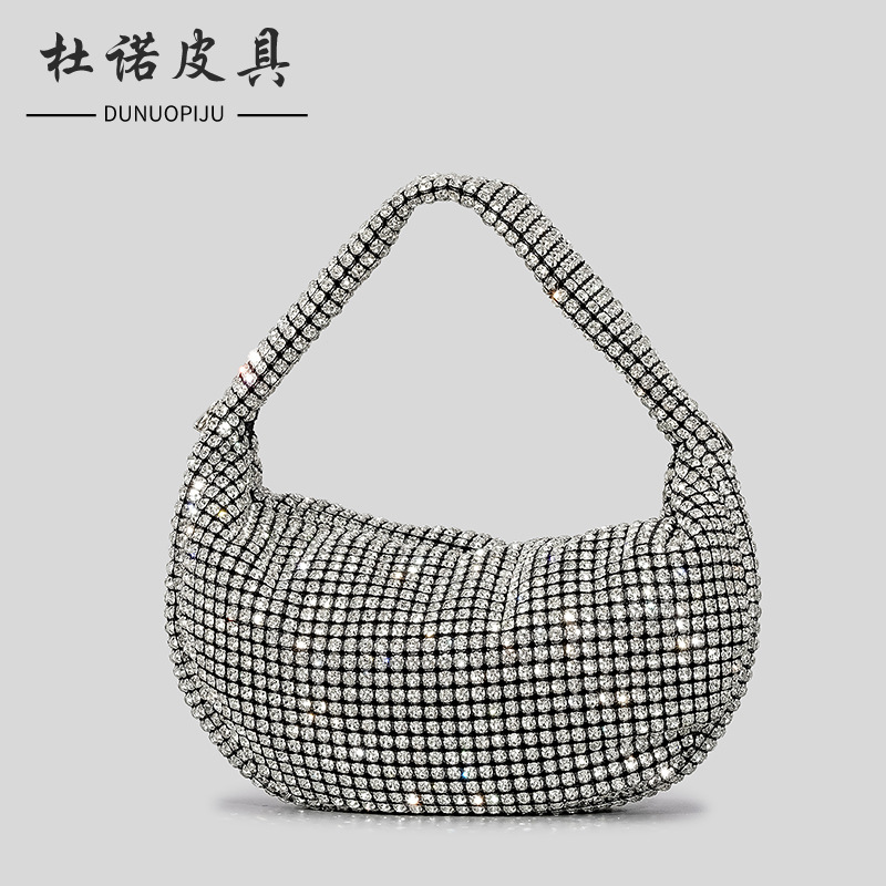 Moda completo diamante bolso de las mujeres francés Bling diamante rhinestone banquete bolsa de bolas de masa de alto grado bolsa de hombro transfronteriza