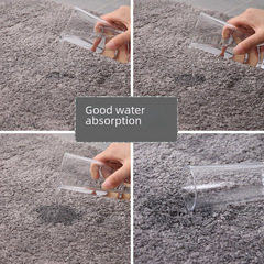 跨境加厚吸水地墊高毛絨廚房衛生間地毯浴室腳墊臥室防滑簡約門墊