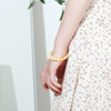 Yellow jewelry, bracelet from pearl, fashionable round beads suitable for men and women, wholesale