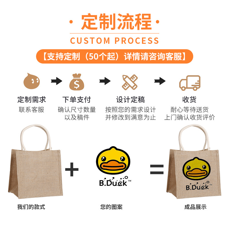 Muji bolso de lino en stock al por mayor bolsa de lino regalo bricolaje pintado a mano bolsa de yute personalización