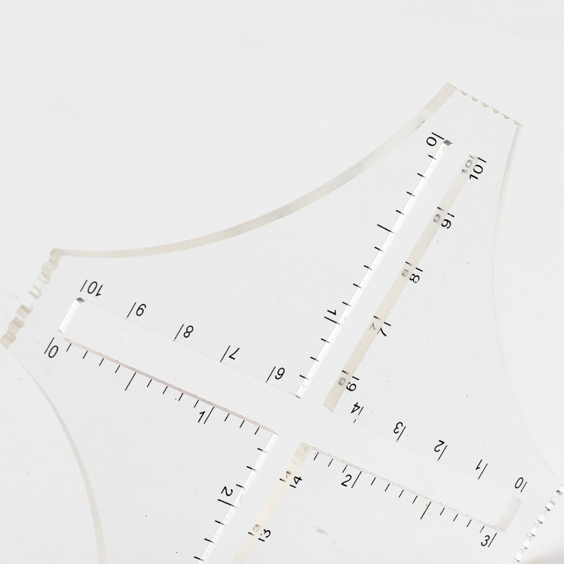 Acrílico cruz cuadrangular patchwork regla transparente muestra de lana regla de cálculo tejida regla de densidad de la calculadora