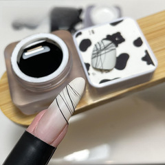 小穎美甲 -6g方罐 黑色拉絲膠+白色拉絲膠  彩繪膠甲油膠