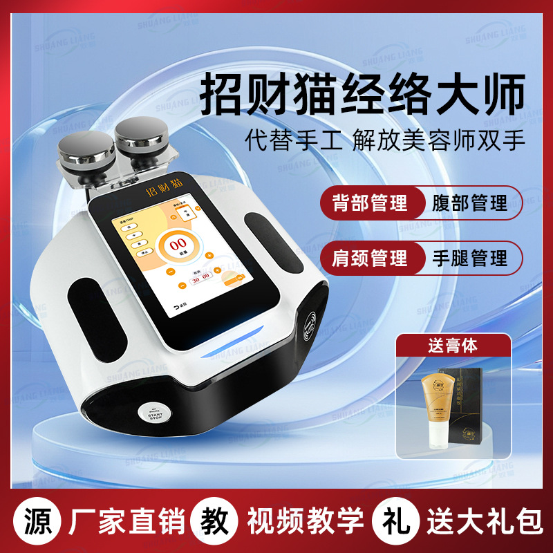 招财猫养生仪嘉丽三通大师经络仪蝶变微电疏通肩颈护理项目按摩仪