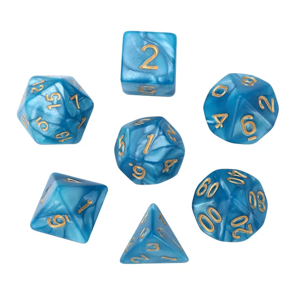 Special price RPG multi-sided dice/color (7 pieces/group) DND running group dice Pearl grain Hulan color