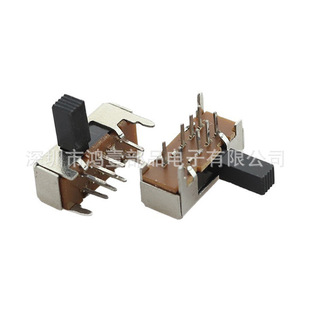 Hongyi Supply Toggle Switch Sk-23D06A Double Row Three Gears 2P3T Horizontal Handle Sliding Switch Connector Seat