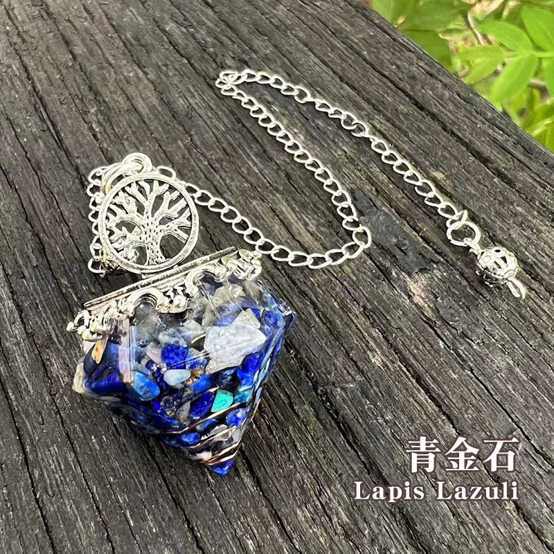 振り子クリスタル砂利樹脂六角形菱形円錐ペンダントメッキ赤銅色クロスボーダー外国貿易アマゾン|undefined