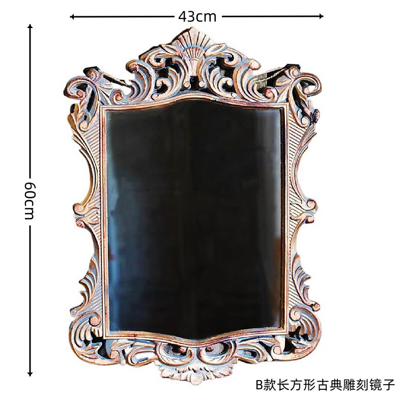 B형 직사각형 조각 거울 골드