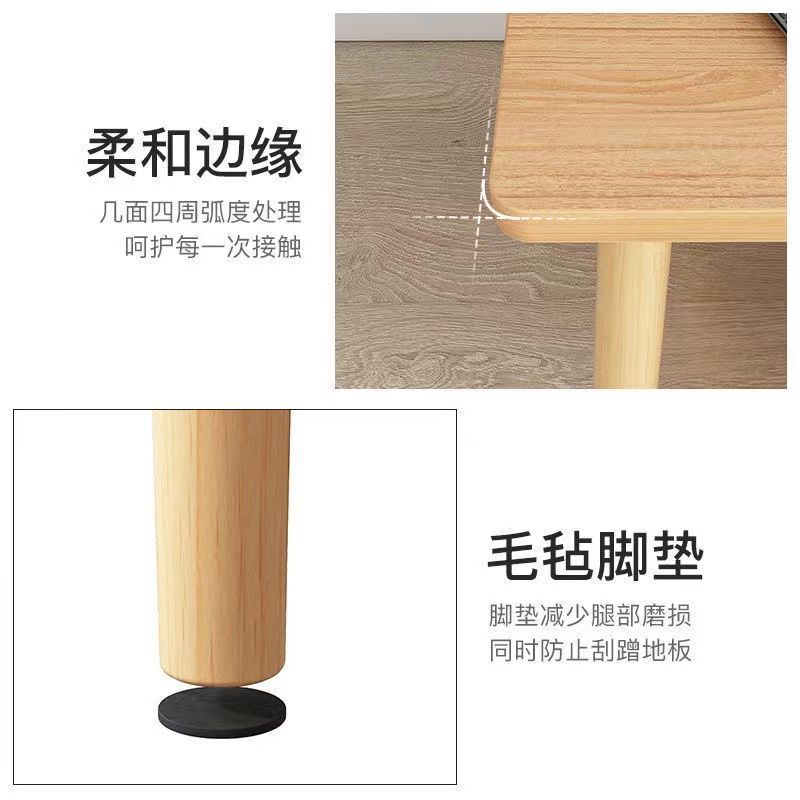 Mesa cuadrada pequeña sala de estar doméstica minimalista sofá de alquiler mesa baja pequeña casa cuadrada mesa de té de piernas de madera sólida