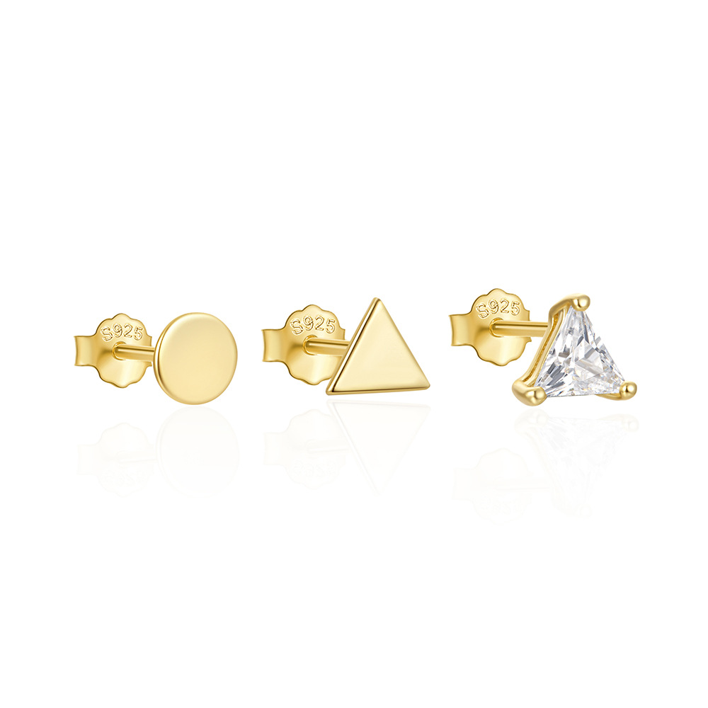 3g Weight Ear Studs Classification 1 Set Quantity Daily Occasion 925 Sterling Silver Material Star, Butterfly Pattern Women's Gender Plating Design Simple Style Style 1 Set 925 Sterling Silver Star Butterfly Ear Studs 116
