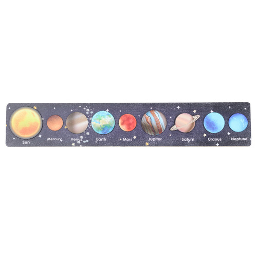 Children's Eight Planets Universe Galaxy Puzzle Matching Board Early Education Cognitive Tray Chinese and English Educational Toys Wholesale