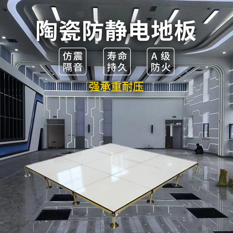 40厚セラミック全鋼製静電気防止床 架空型 静電気防止機室 学校 配電室 600*600*40|undefined
