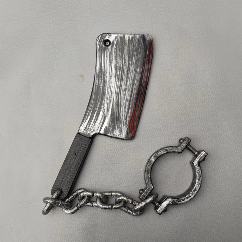 Juguetes de Halloween para adultos y niños armas de cadena Dios falca cuchillo de fruta cuchillo de cocina armas de plástico accesorios de decoración