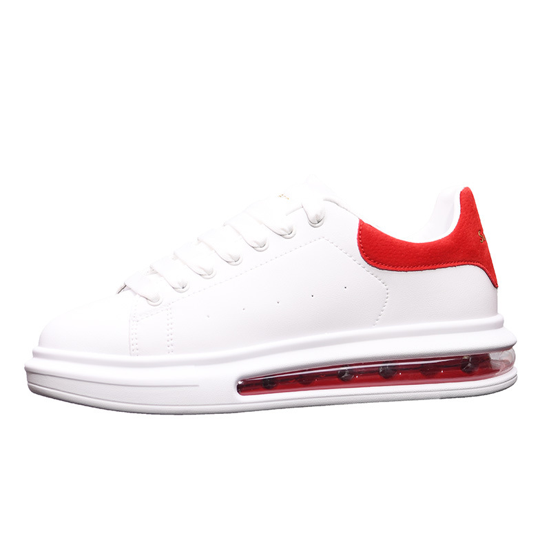 Zapatos de cuero transpirables primavera y verano Jin McQueen con almohadilla de aire pequeños zapatos blancos zapatos de hombre con suela gruesa multifuncional zapatos casuales de pareja MY2883