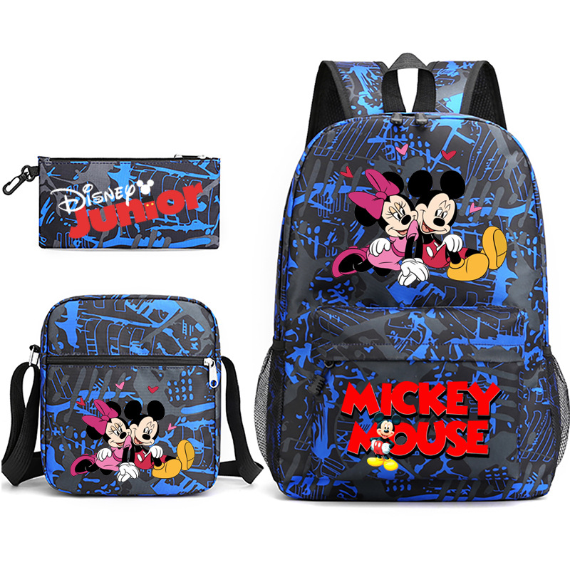 3-pieza portátil traje para niñas estudiantes universitarios niños mochila de lona Mickey/ratón 2022