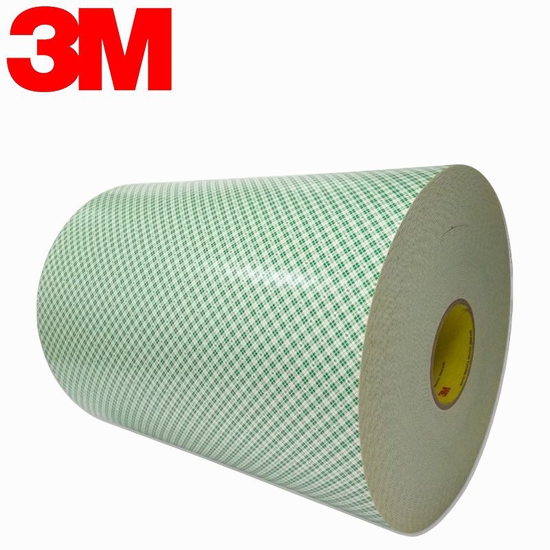 3M4026绿格子白色双涂层聚氨酯泡棉耐高温强力高粘无痕双面胶带
