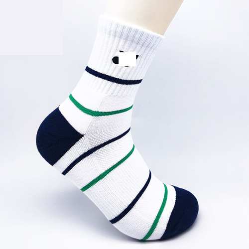 Unisex fur ball socks for men and women, medium and short tube anti-slip tennis and basketball thickened breathable towel bottom sports socks