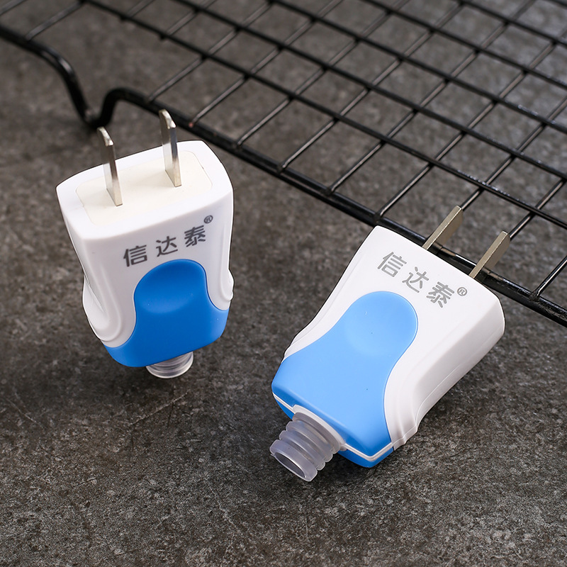 1.5 thick integrated copper fixed two-pole power plug 10A two-pin plug high-power wiring two-pole plug