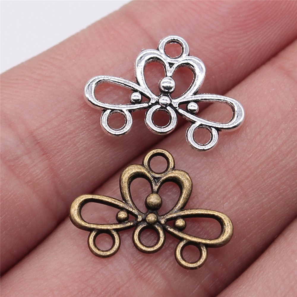 1 Piece Retro Solid Color Alloy Plating Earrings Connector Jewelry Accessories display picture 1