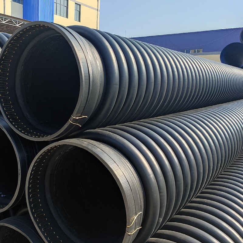 hdpe克拉管厂家直发 pe缠绕结构壁B型排水管PE排水管给水管