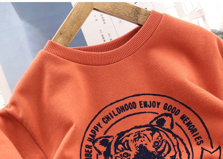 nuovo stile ragazzi casual versatile pullover che tocca la camicia sciolto top in stile straniero abbigliamento per bambini_voghion.com