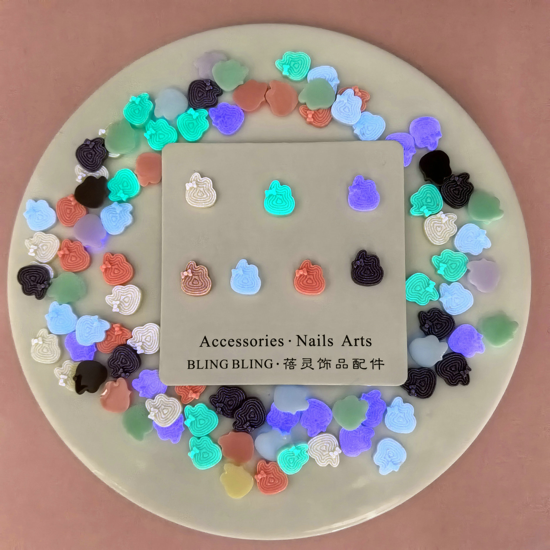 马卡龙巧克力美甲饰品食玩甜品彩色立体树脂穿戴甲配饰批发000