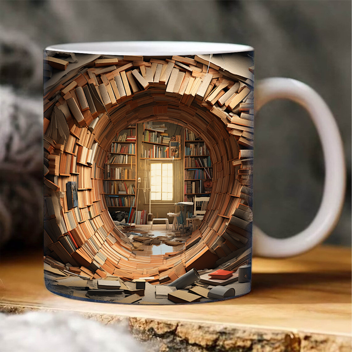 3D Bookshelf Mug трансграничная керамическая кружка Творческая библиотека Книжная кружка с кофе кружка