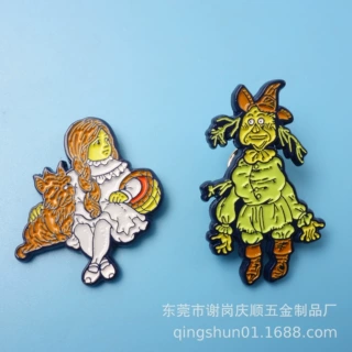 定制童话故事人物胸针锌合金烤漆金属徽章卡通动漫徽章