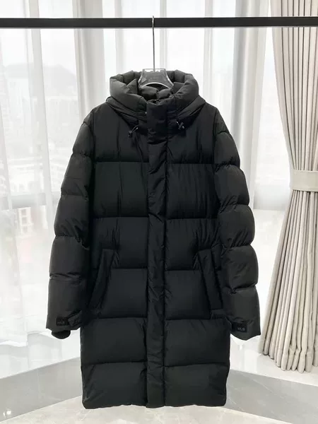 Putian High-End Version ml Small Logo Long down Jacket Unisex 90% White Duck down Cold-Proof Hooded Coat