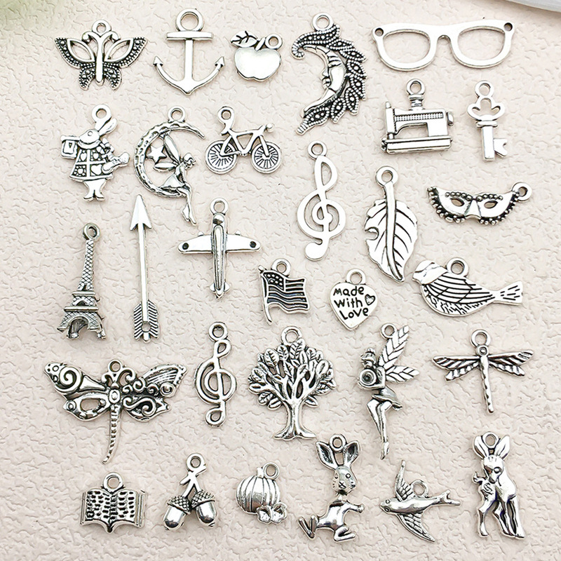30 Mixed Styles of Xizang Silver Pendants, Bracelets, Necklaces, Alloy Antique Silver Iron Airplane Charms, Handmade DIY Jewelry Accessories 30 Mixed Styles of Xizang Silver Pendants, Bracelets, Necklaces, Alloy Antique Silver Iron Airplane Charms, Handmade DIY Jewelry Accessories