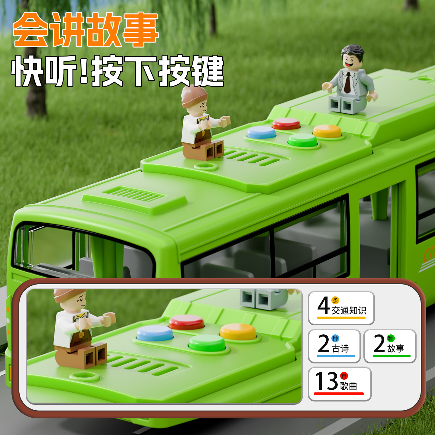 Juguetes de autobús para niños modelo de autobús grande imitación de bebé juguetes de autobús para niños image 4