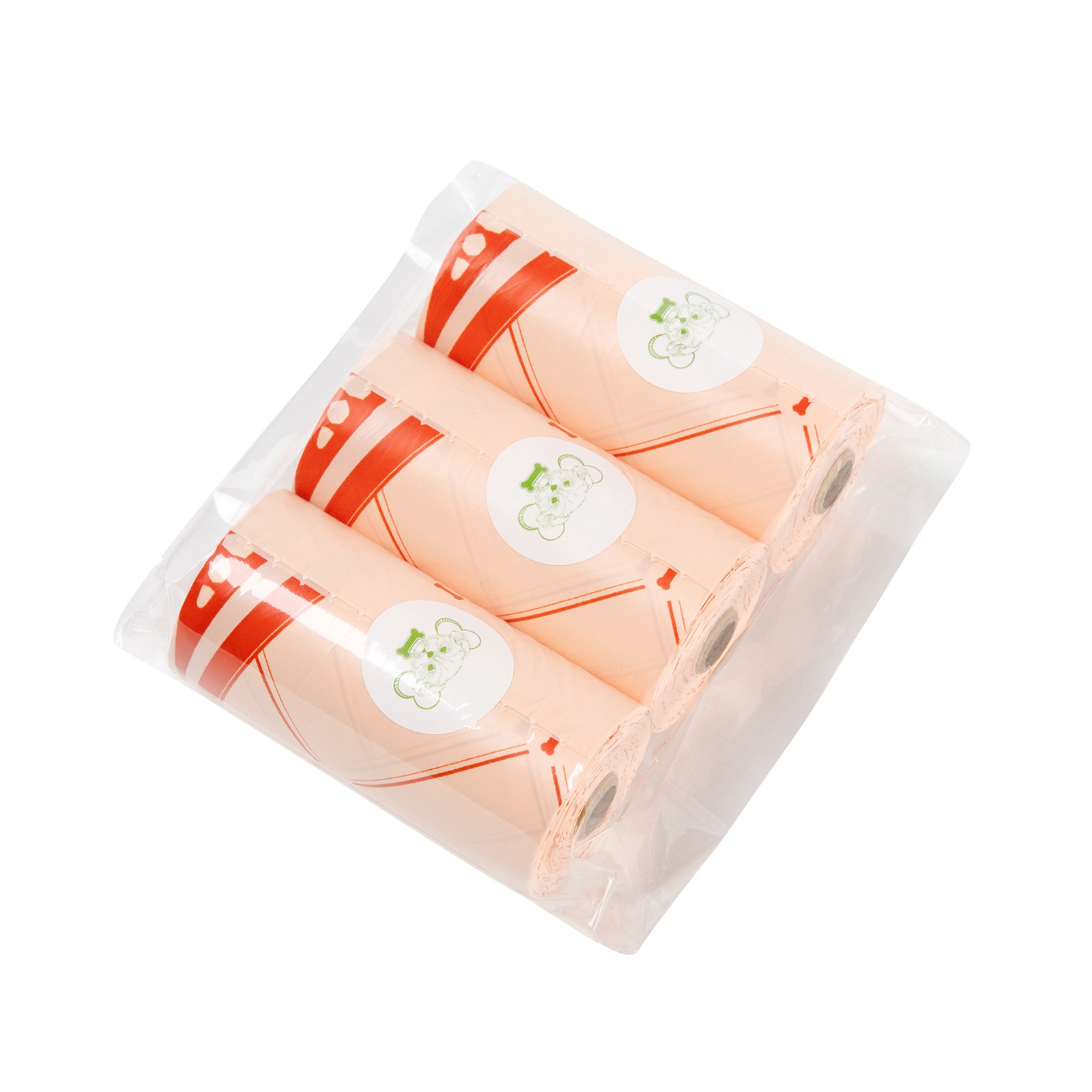 Rosa - 3 rollos en bolsas Opp