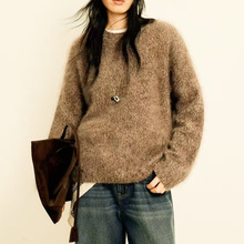 现货2025秋新品多巴胺系列糖果色夹花毛衣针织衫4GA233461