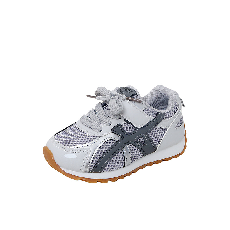 Zapatos deportivos para niños 2025 otoño nuevo tipo de zapatos de corrida transpirables para niñas, zapatos casuales de suela suave para bebés masculinos, moda