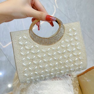 New Cross-Border Handbag, New Chinese Style Pearl Clutch Bag, Cheongsam Dress, Evening Bag, Cheongsam Bag, Women's Bag, High-End