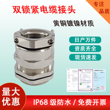 星缆国标电缆线电瓶线防水接头镀镍双锁紧密封固定格兰头源头厂家