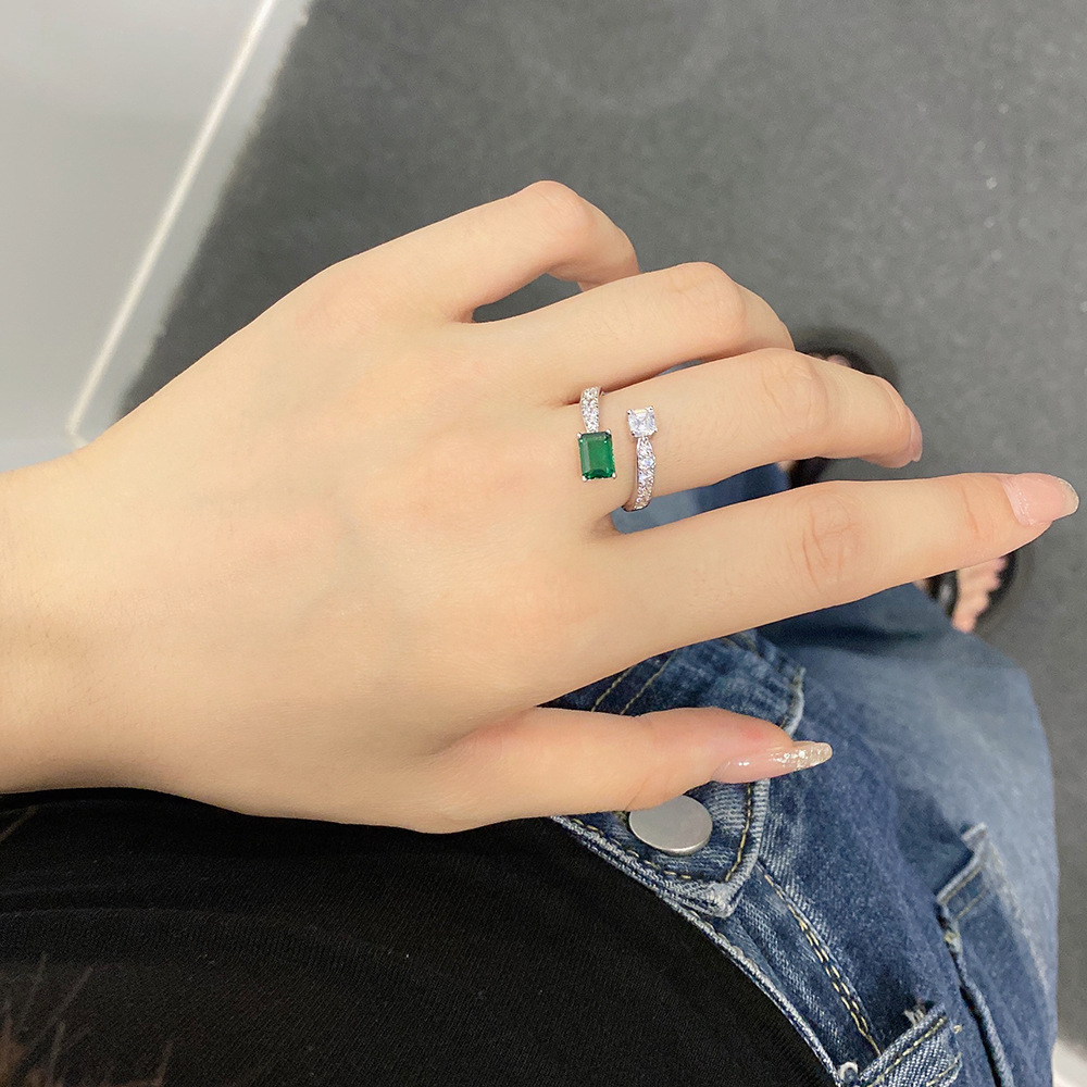 Women'S Gender Elegant Water Droplets Bow Knot Sterling Silver Plating Zircon Rings