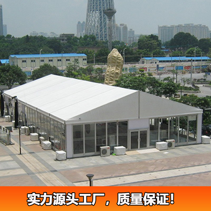 户外活动帐篷 20米跨度铝合金帐篷 钢化玻璃墙体6061材质抗风保暖