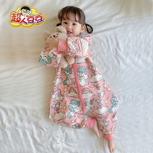 Small, Medium and Large Summer Baby Split-Leg Sleeping Bag Anti-Kick Quilt Baby Pure Cotton Children's All-Season Spring and Autumn Thin Style